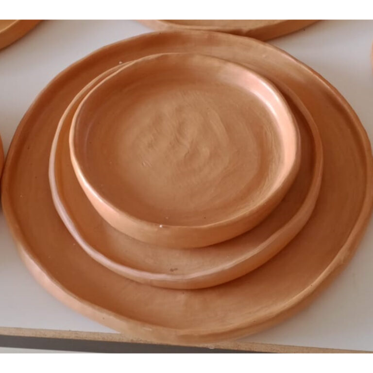 Clay Plates Tableware Set of 3 Handmade Olaria Nl - raffia objects home decor