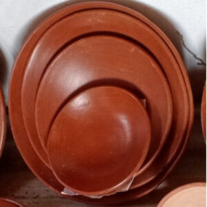 Clay Plates Tableware Handmade set of 4 Olaria Pc - raffia objects home decor