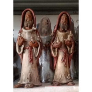 Clay Sculpture of Saint Francis of Assisi – Handmade Religious Folk Art Statue Olaria RMG - raffia objects home decor