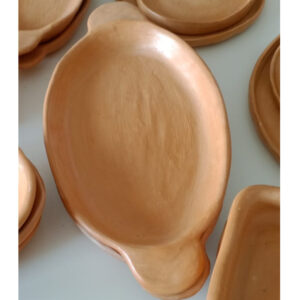 Rustic Clay Oven Dish for Baking & Serving - raffia objects home decor