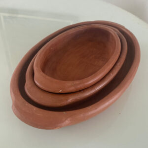 Rustic Clay Oven Dish for Baking & Serving Set of 3 Olaria Cp - raffia objects home decor