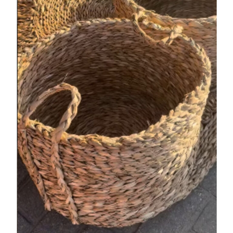 Large Raffia Basket – Handmade Brazilian Natural Fiber Storage Basket Olaria ARTFDJ - raffia objects home decor