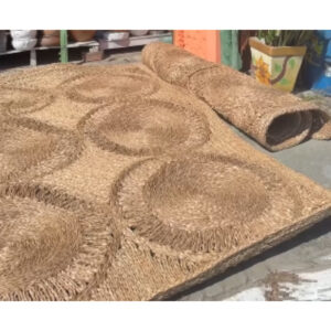 Square Raffia Rug – Handmade Brazilian Natural Fiber Area Rug Olaria ARTFDJ - raffia objects home decor