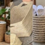 Natural Fiber Baskets - raffia objects home decor