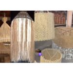Natural Fiber Lighting - Raffia Objects Home Decor
